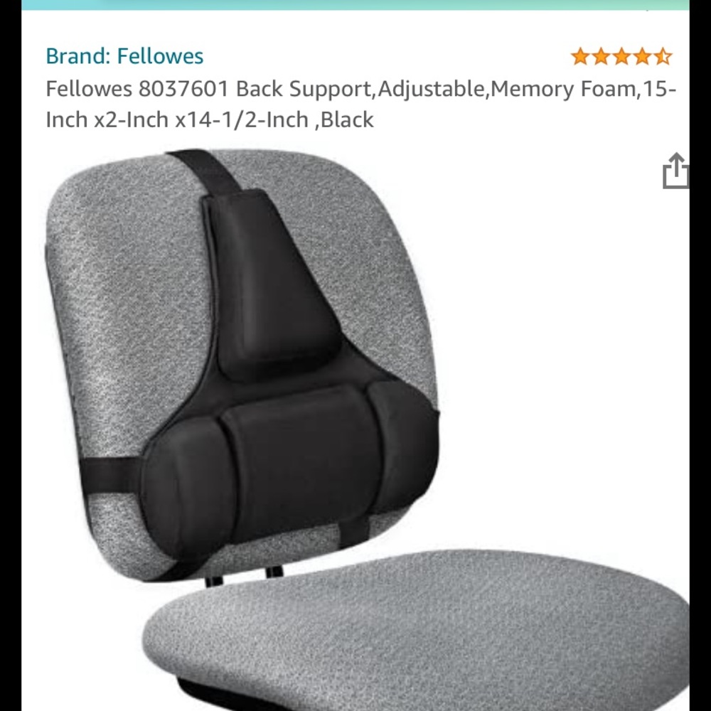 Fellowes 8037601 Back Support